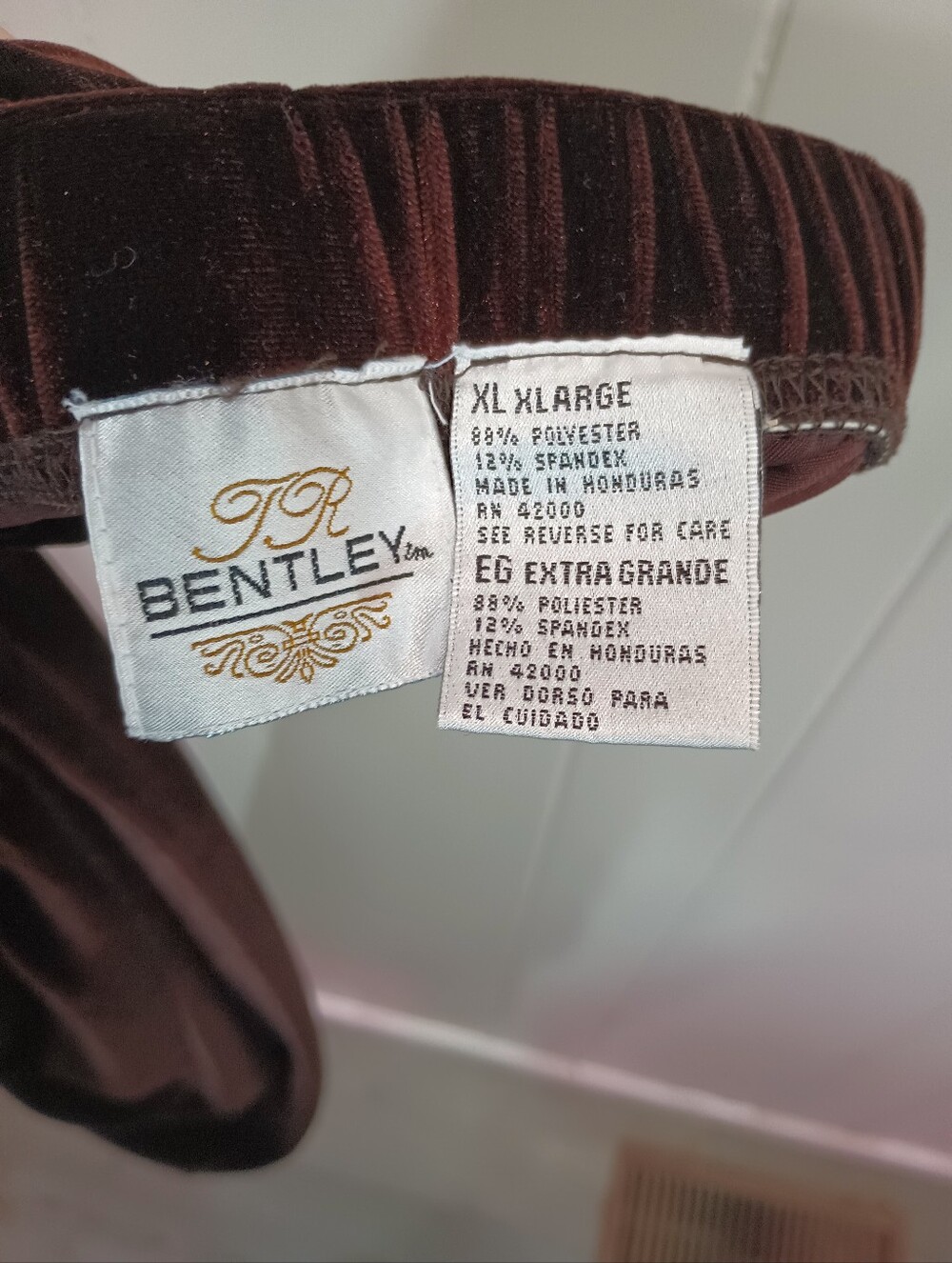 Bentley Women's Velvet Elastic-Waist Brown Maxi Skirt - Picture 3 of 4